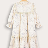 Floral tiered dress - blue