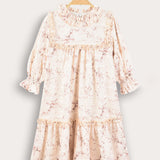 Floral tiered dress - pink