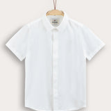 Button-down shirt with collar - cream