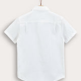 Button-down shirt with collar - cream