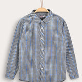 Plaid collar shirt - Royal