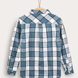 Button-down plaid shirt - red