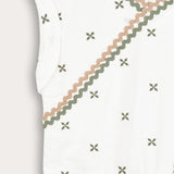 Embroidered Wrap Top - Green
