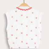 Embroidered Wrap Top - Pink