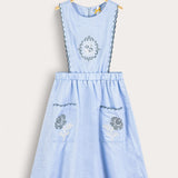 Shabbat sarafan with glow embroidery - Blue Sky