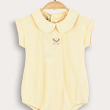 Baby Girls Polo Baseball Overalls - Yellow