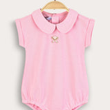 Baby Girls Polo Baseball Overalls - Pink