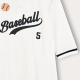 Baseball Polo Dress - Beige