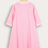 Baseball Polo Dress - Pink