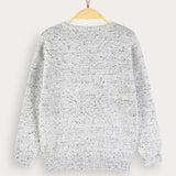 סוודר סריג עם הבלטת לוגו - שמנת | בנים | קידישיק | תמונה 3