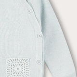 Knit suit for brides - light blue