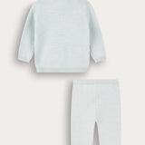 Knit suit for brides - light blue