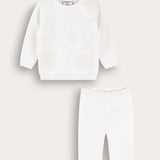 Knit suit for brides - white