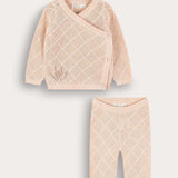 Knit suit for brides - powder