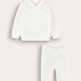 Knit suit for brides - white