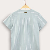 Printed button-down shirt - mint