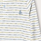 Striped shirt with ship embroidery - yellow