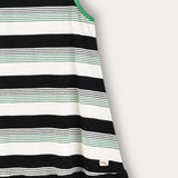 Striped saree - black / green