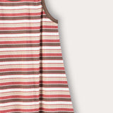 Striped saree - berry/mocha