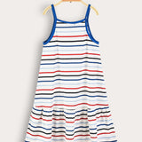 Striped saree - l.blue/royal
