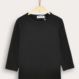 Basic 3/4 Sleeve Shirt - Black