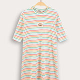 Striped Rivet Shirt - Orange