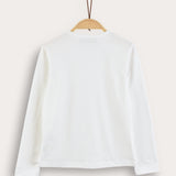 Basic long-sleeved shirt - cream