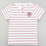 Boys' shirt S.K. Dots/Stripes - Cream/Berry