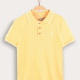 Polo shirt with collar - yellow
