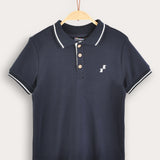 Polo shirt with collar - Navy