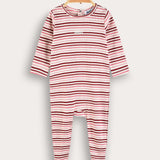 Babygrow with stripes - pink