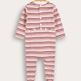 Babygrow with stripes - pink