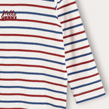Babygrow with stripes - Navy red
