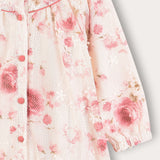 Floral Dress with Binding Neck - Pink