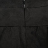 Suede Look Balloon Skirt - Black