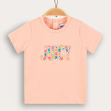 S.K. T-shirt with art - pink