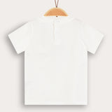 S.K. T-shirt with art - beige