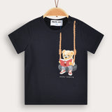 Baby T-shirt with teddy bear - Navy