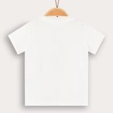 Baby T-shirt with teddy bear - beige