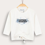 T-shirt with art - jeans