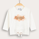 T-shirt with art - beige