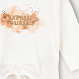 T-shirt with art - beige