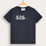 S.K. T-shirt with art - Navy