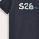 S.K. T-shirt with art - Navy