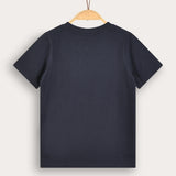 S.K. T-shirt with art - Navy