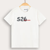 S.K. T-shirt with art - beige