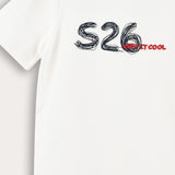S.K. T-shirt with art - beige