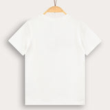 S.K. T-shirt with art - beige