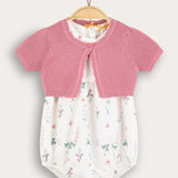 Overalls with cardigan - pink