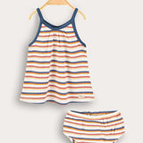 Striped Rib Set - Blue